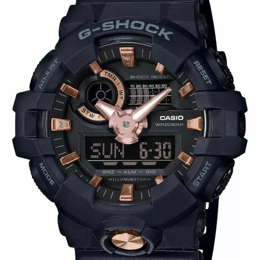 Casio G-Shock GA710B Rose Gold & Black Watch